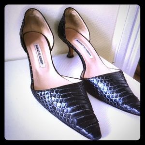 Manolo Blahnik Snake Skin